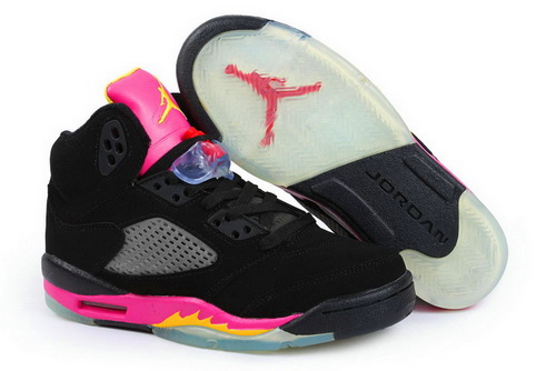 2013 News Air Jordan 5 V Shoes Black Pink Shoes For Sale