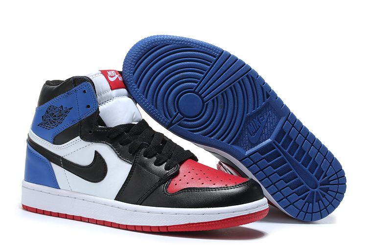 Air Jordan 1 Women Shoes Black Blue White Red