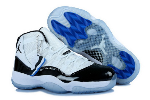 Air Jordan 11 Shoes 2014 Womens Grade AAA White Black Blue