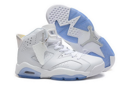 Air Jordan 6 Shoes 2015 Mens White Blue