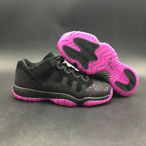 Women Air Jordan 11 Low Think 1 Shoes Black Pink