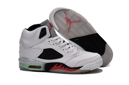 Air Jordan 5 Men Shoes White Aqua