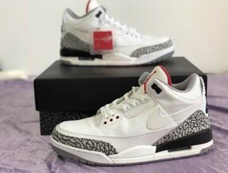 Air Jordan 3 Retro Big Nike Logo Men Shoes