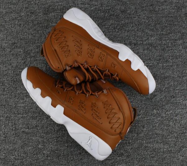 Air Jordan 9 Retro Leather Brown Men Shoes