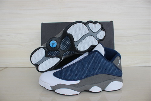 Air Jordan 13 Shoes 2015 Mens Low Navy Blue White Grey