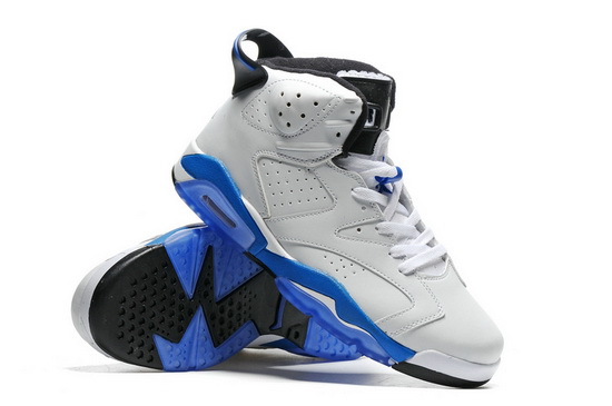 Air Jordan 6 Retro Men Shoes White Blue