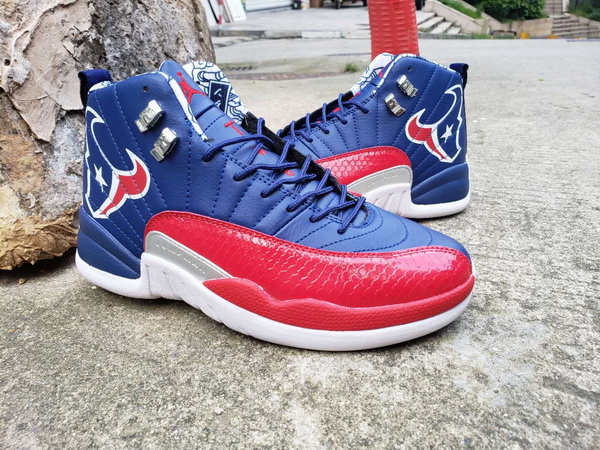 Air Jordan 12 Retro Houston Texans Version Men Shoes Navy Red