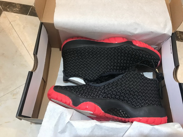 Air Jordan 11 Retro Black and Red Knitted Men Shoes