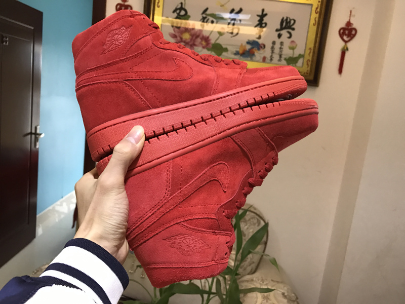 Air Jordan 1 High Red Women Shoes