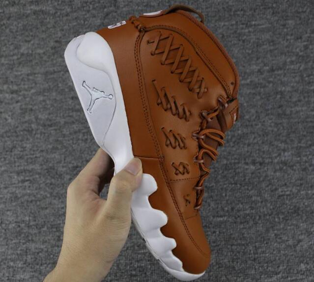 Air Jordan 9 Baseball Glove Brown Leather Men Shoes