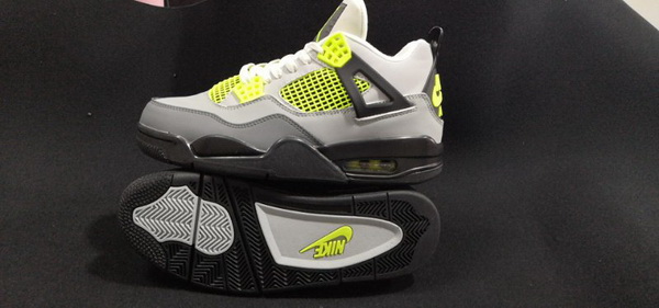 Air Jordan 4 Retro Grey Light Green Men Shoes