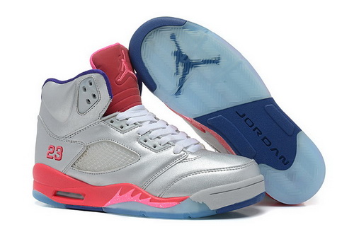 Air Jordan 5 Shoes 2013 Womens Silver Pink