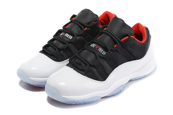 Womens Air Jordan 11 Low GS White Black True Red Girls