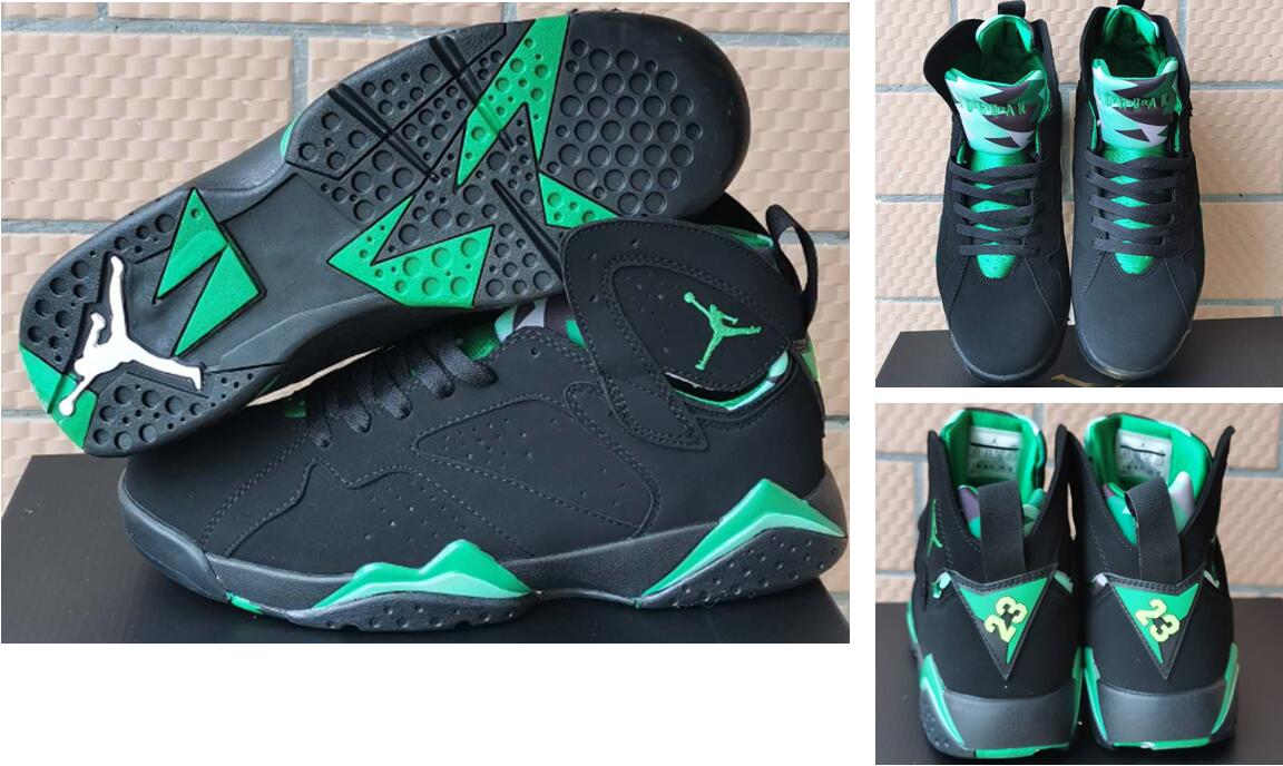 Air Jordan 7 Retro 2020 Black Green Men Shoes