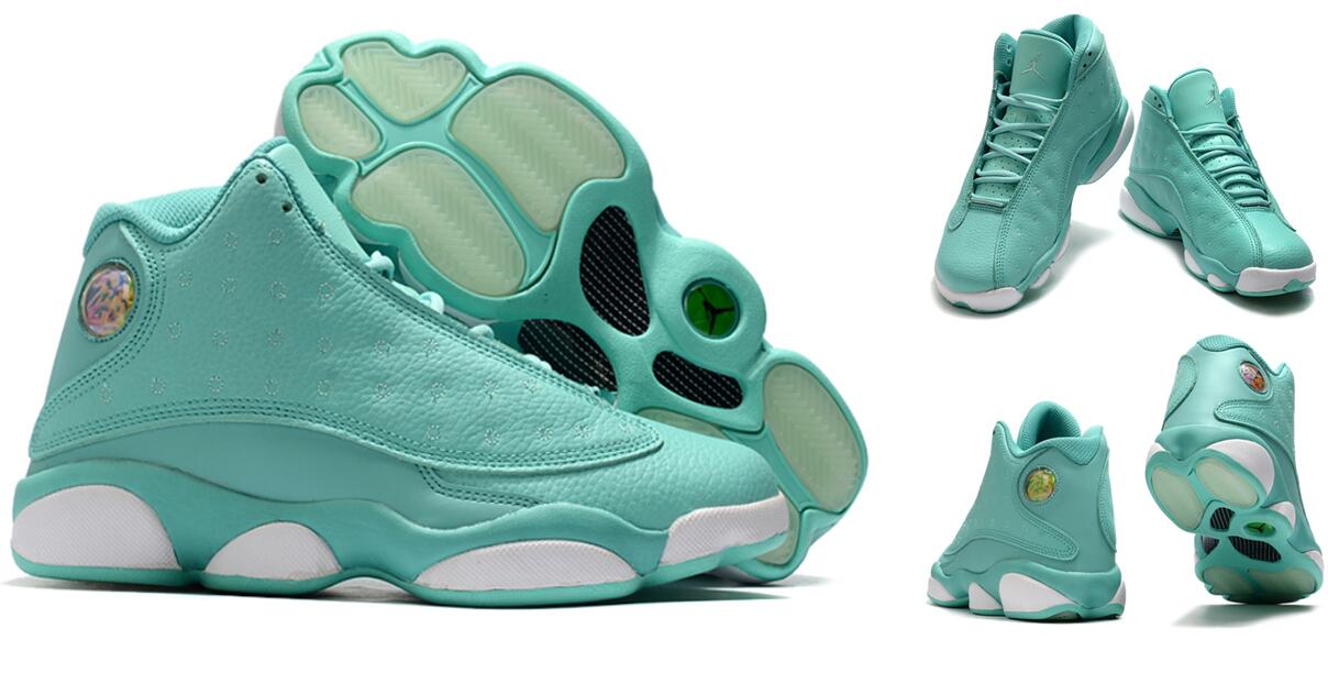 Women Air Jordan 13 Bohe Green Retro Shoes