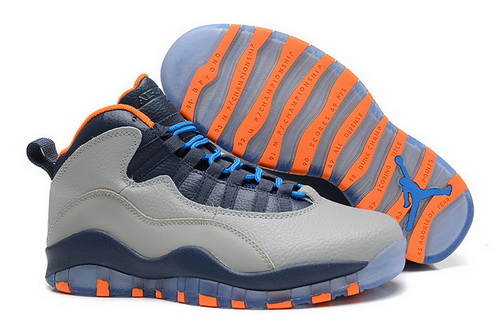 Air Jordan 10 Shoes 2014 Mens Transparent Bottom Grey Orange