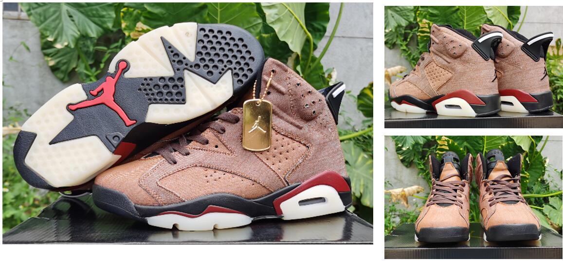 Air Jordan 6 Retro Levis Jeans Brown Men Shoes