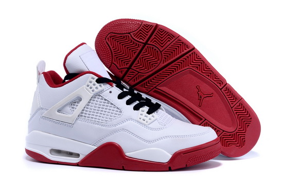 Air Jordan 4 Men Shoes White Red II