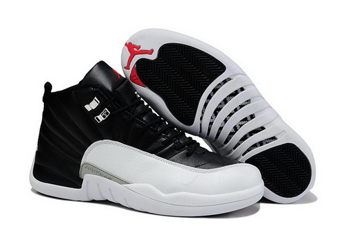 Air Jordan 12 Shoes 2013 Mens Leather Black White