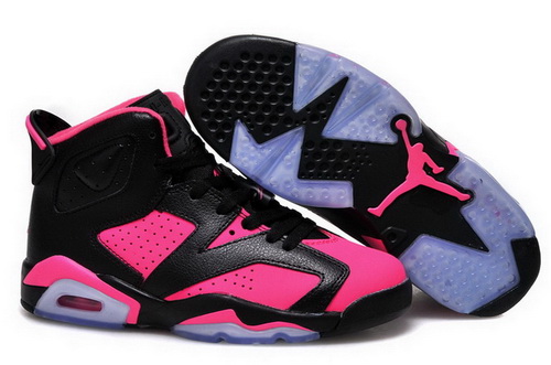 Air Jordan 6 Shoes 2015 Womens Black Pink