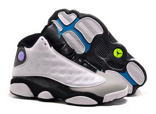 Air Jordan 13 Shoes 2015 Womens White Black Grey