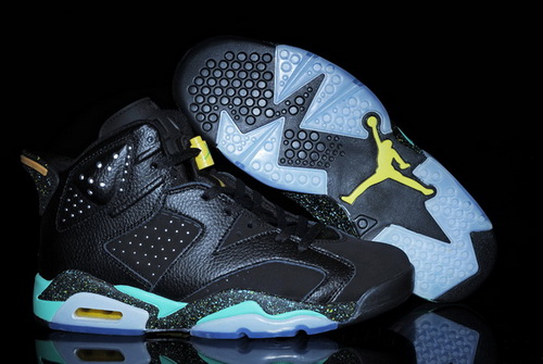 Air Jordan 6 Shoes 2015 Mens Wold Cup Brazil Black Blue