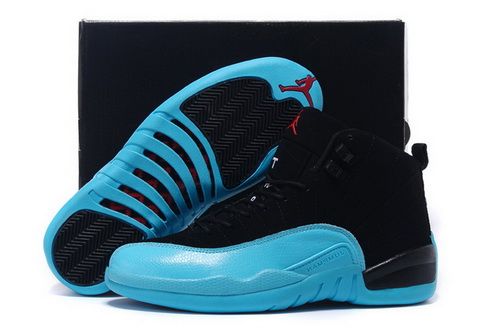 Air Jordan 12 Shoes 2015 Mens Classical Black Blue