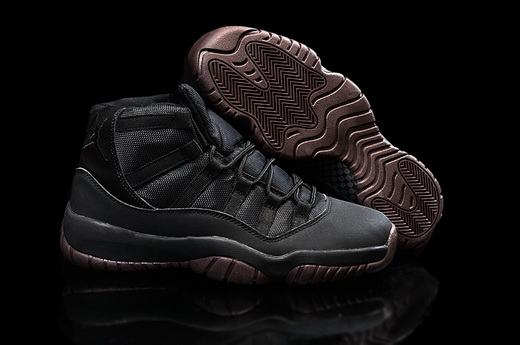 Air Jordan 11 Retro Men Shoes Black Black Brown bottom