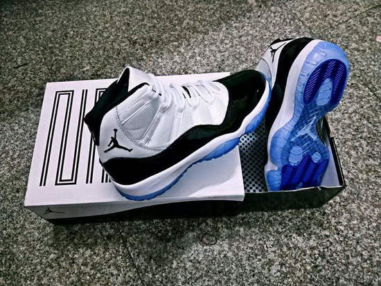 Air Jordan 11 Retro Concord Men Shoes White Black Blue