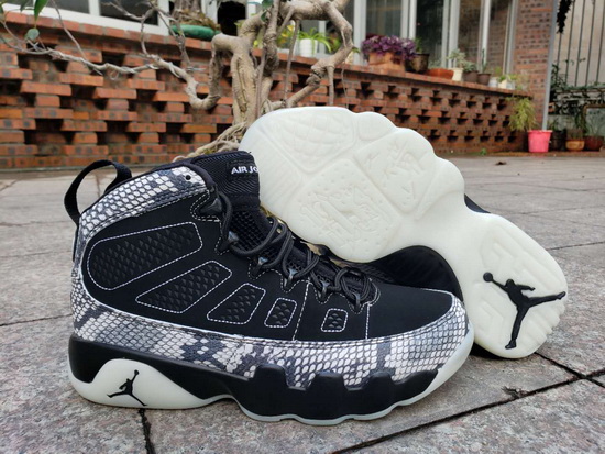 Men Air Jordan 9 GS Snake Skin Basketball Shoes