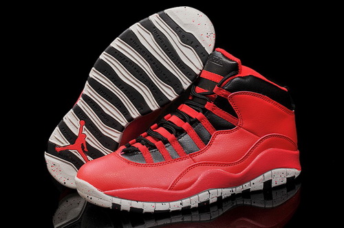 Air Jordan 10 Shoes 2015 Mens Engraved Edition Red Black