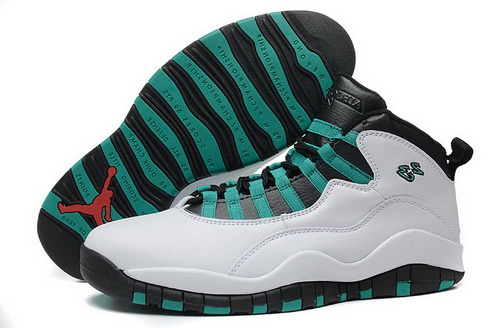 Air Jordan 10 Shoes 2015 Mens Low White Black Green