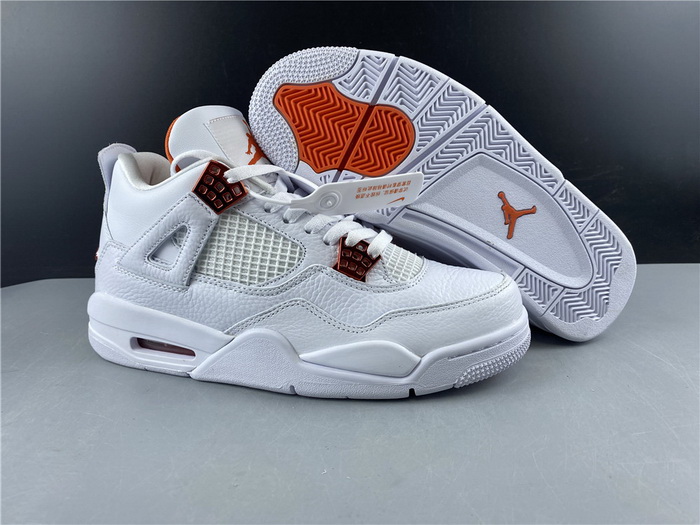 Nike Air Jordan 4 Retro Pure Money Orange Men Shoes