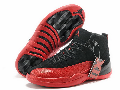 Air Jordan 12 Shoes 2015 Mens Anti Fur Black Red