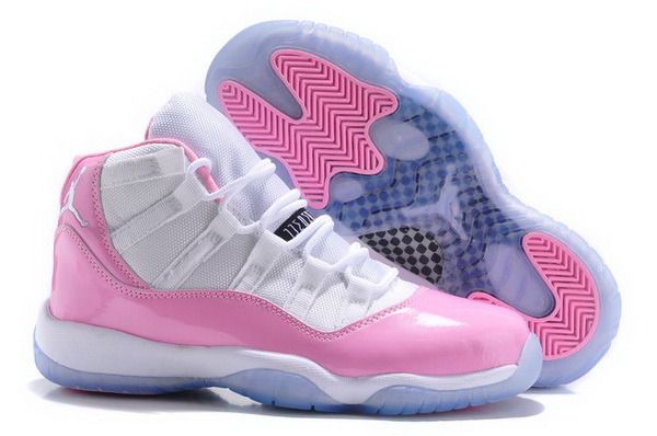 Womens Air Jordan 11 GS Pink White For Girls