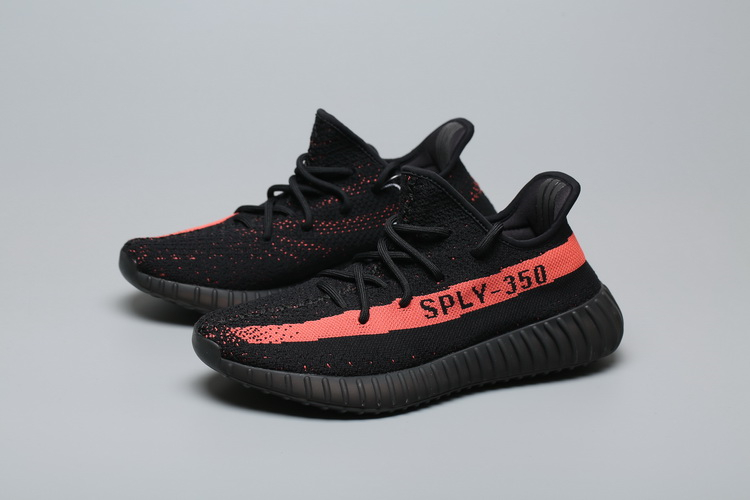 adidas Yeezy Boost 350 V2 Core Black Red Men Shoes