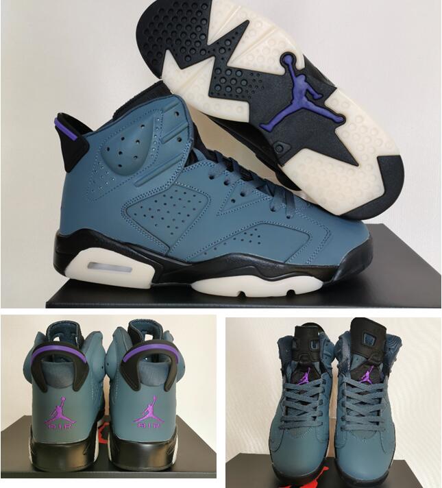 Air Jordan 6 GS Purple Ocean Men Shoes