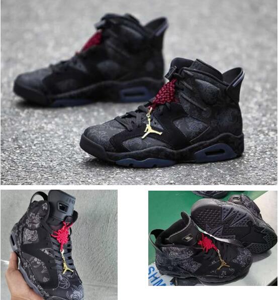 Air Jordan 6 Retro Laser Flower Men Shoes