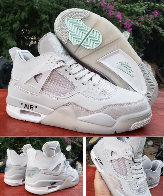 Men Air Jordan 4 Retro X off 2020 Shoes All White