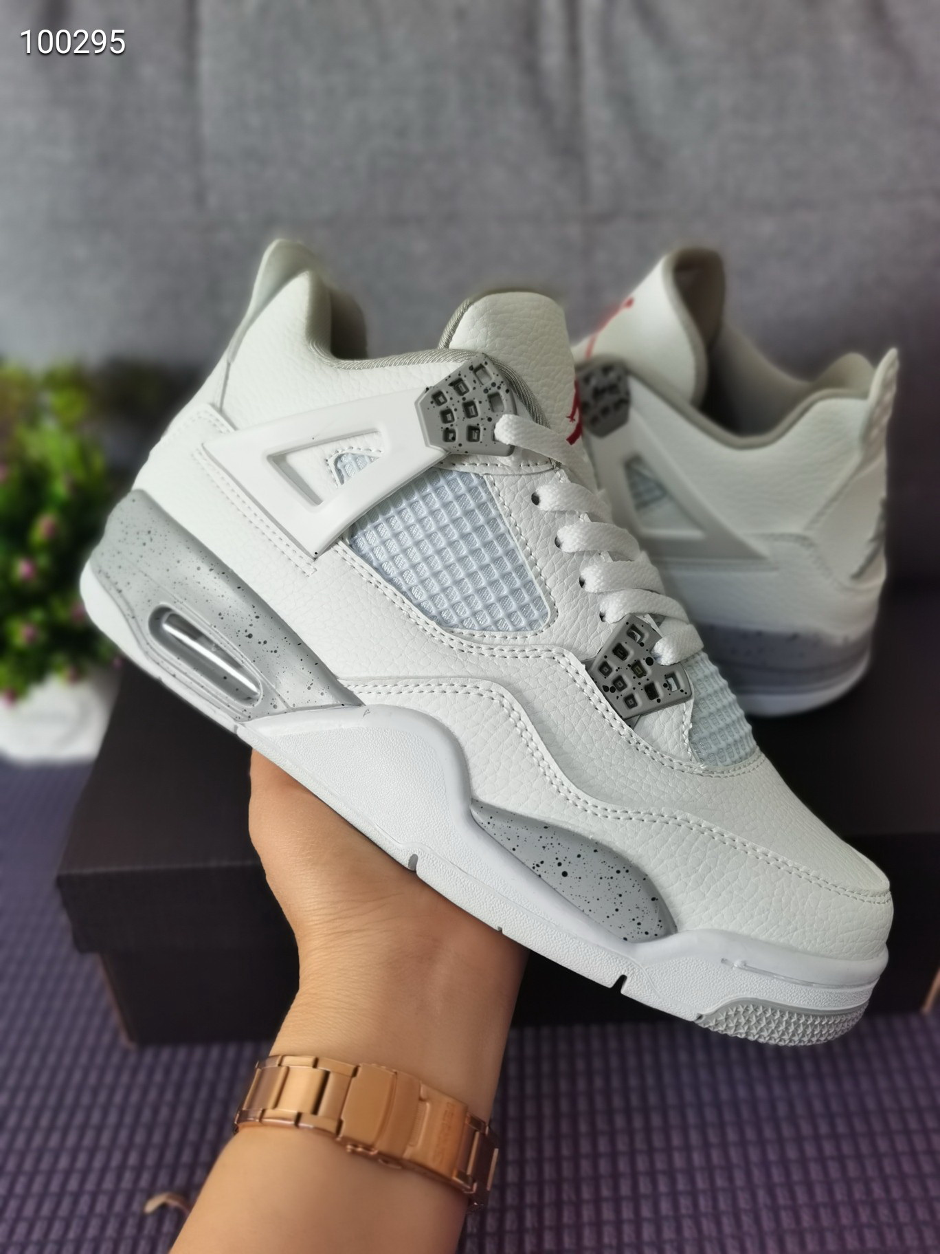 Men Jordan 4 Retro Orio White Shoes