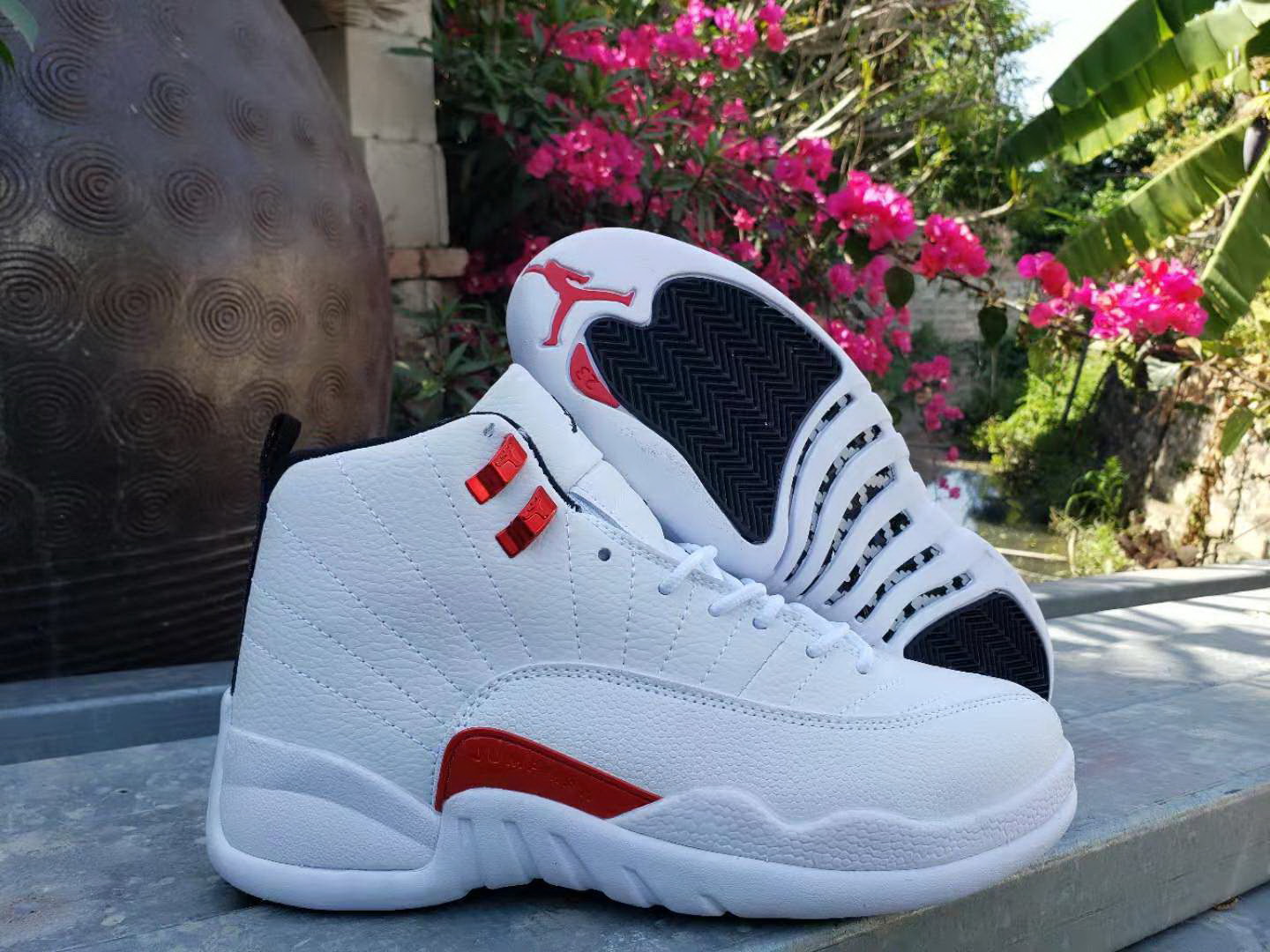 Men Jordan 12 MO Red White Shoes