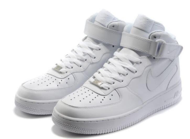 Nike Air Force 1 One White Women Shoes High Top