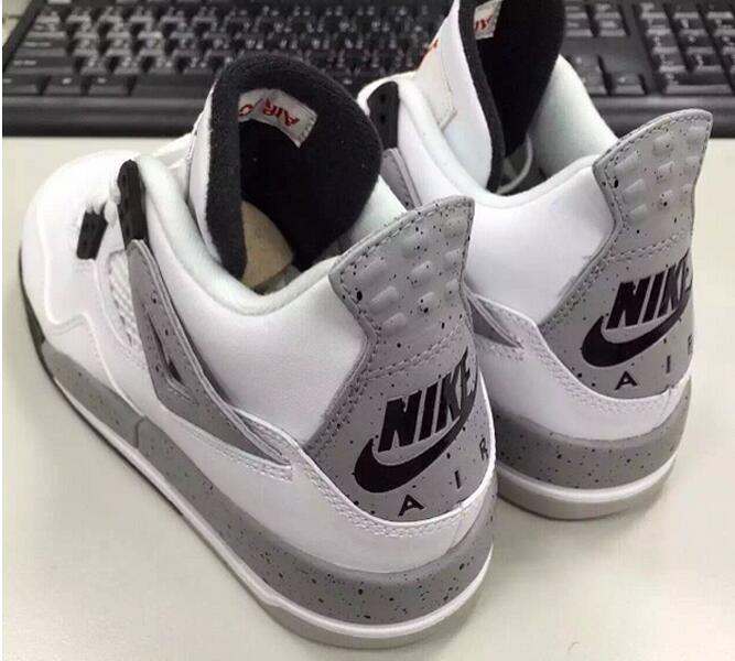 Men  2016 Nike Air Jordan 4 OG “White Cement” Shoes