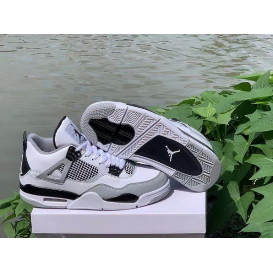 Air Jordan 4 Women Shoes White Black