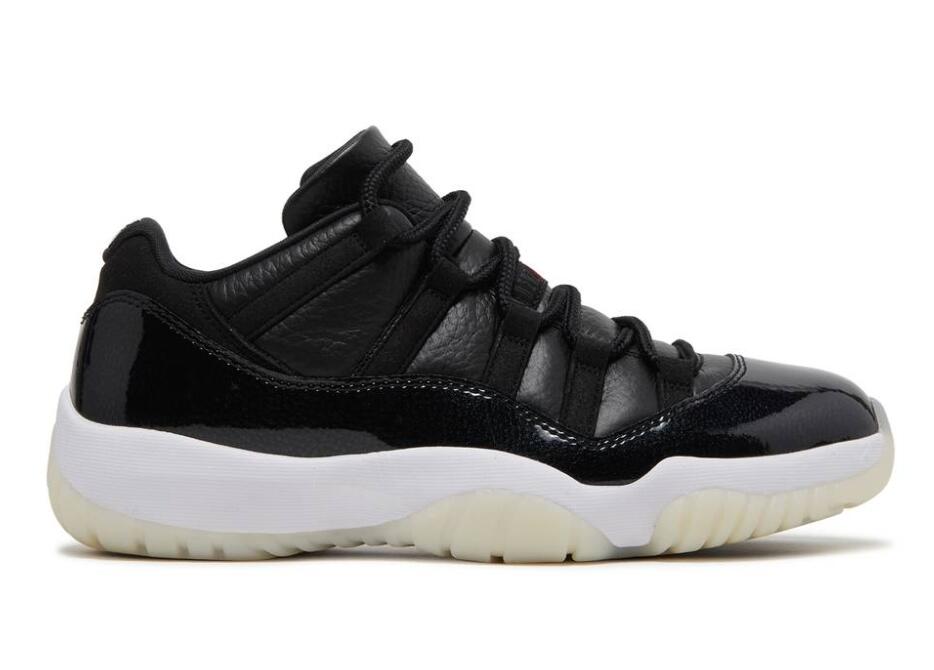 Men Air Jordan 11 Low Cut Black White Shoes