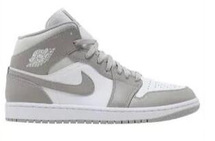 Women Air Jordan 1 Shoes Gray White