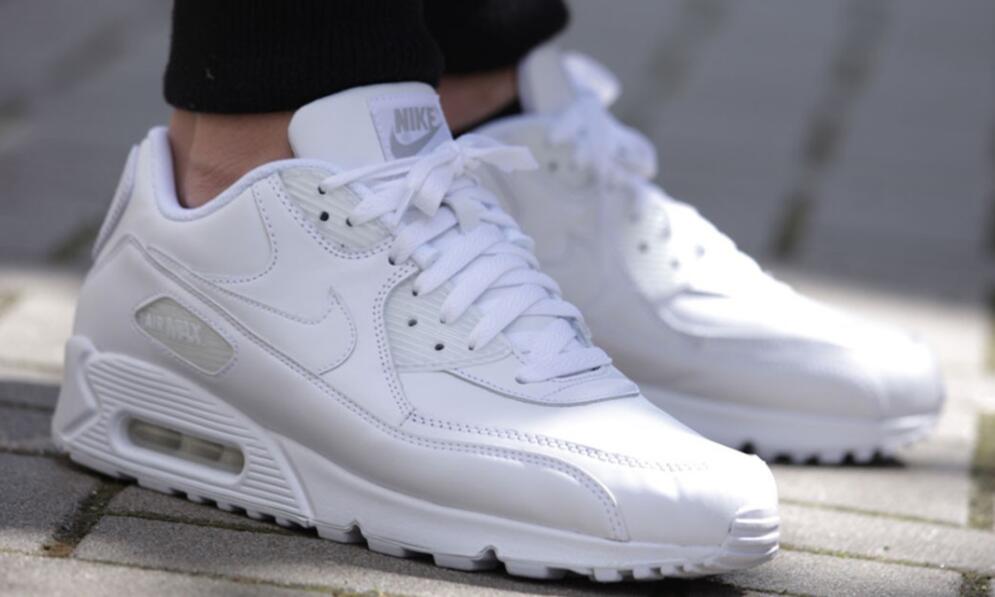 Women Nike Air Max 90 All White Shoes