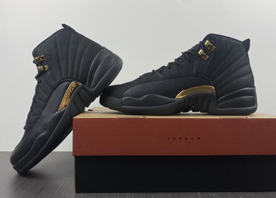 Men Air Jordan 12 Retro Black Taxi Shoes