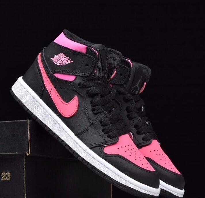 Women Nike Air Jordan Black Pink Shoes