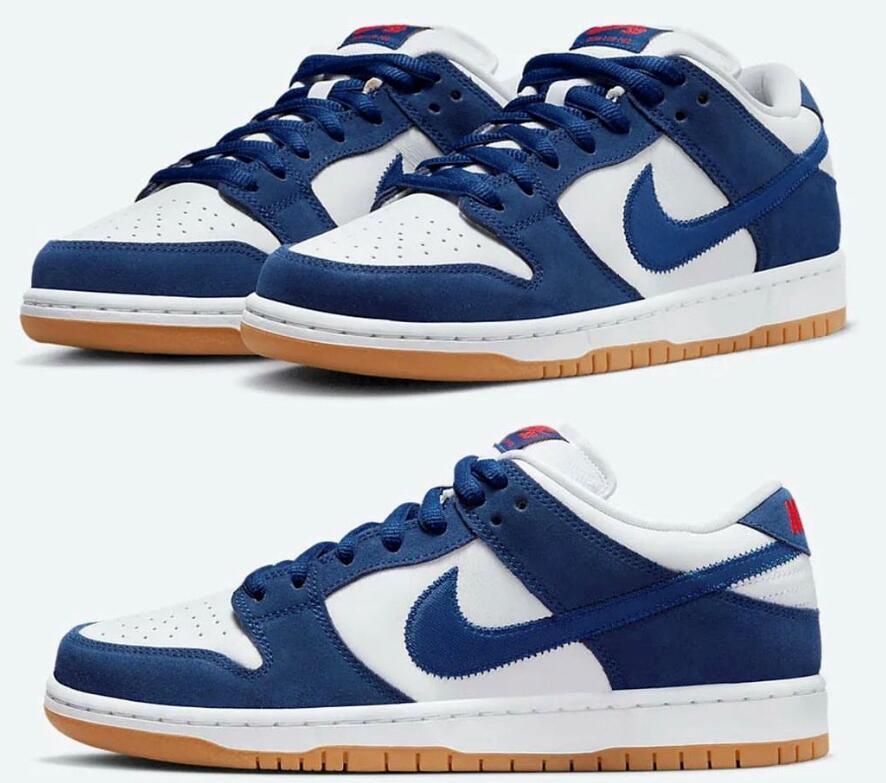 Nike Dunk SB Low Cut LA Dodgers White Blue Men Shoes